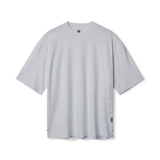 0841. 3D-Lite® 2.0 Lycra® 3/4-Sleeve Oversized Tee - Slate Grey "OTWR" | ASRV