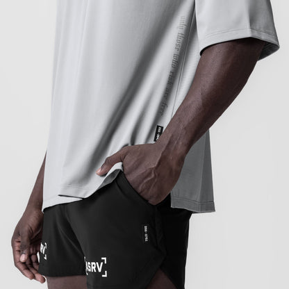 0841. 3D-Lite® 2.0 Lycra® 3/4-Sleeve Oversized Tee - Slate Grey "OTWR" | ASRV