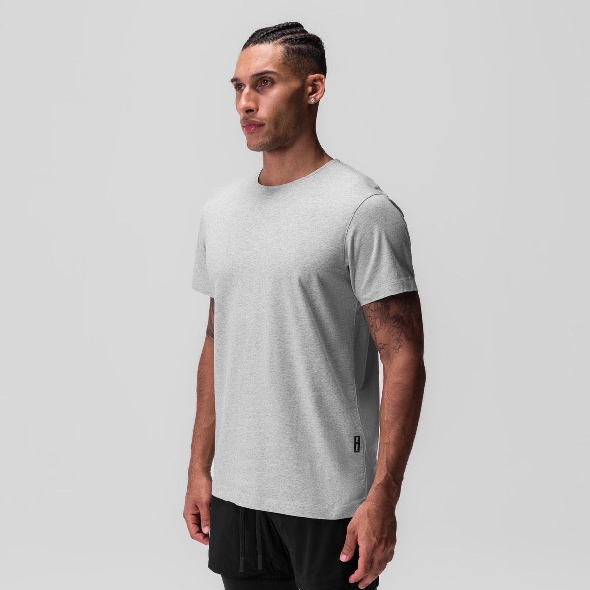 0846. CottonPlus™ Standard Mesh Back Tee - Heather Grey | ASRV
