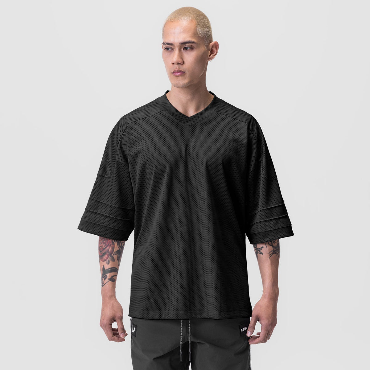 0772. SilverPlus™ Mesh Oversized Jersey - Black | ASRV