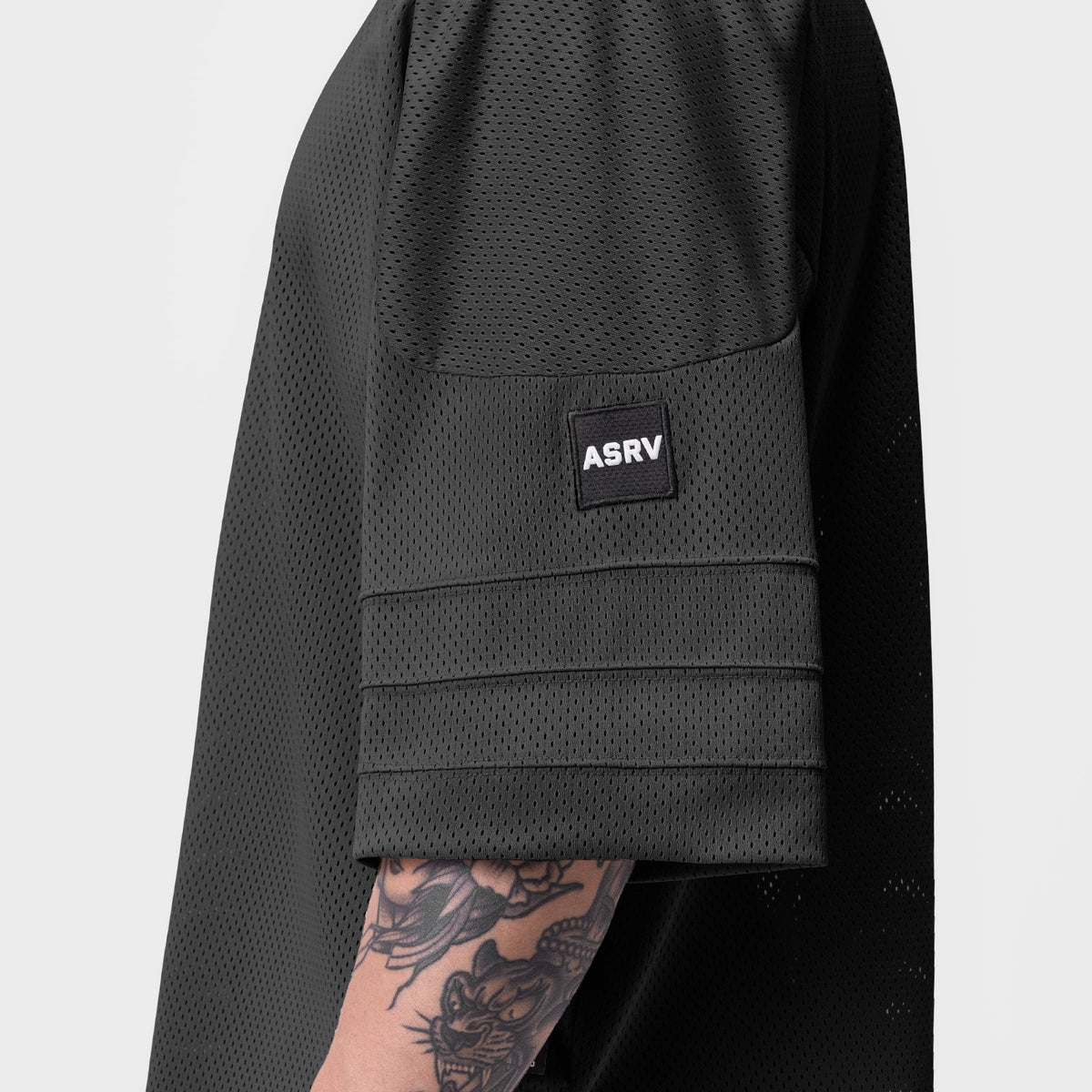 0772. SilverPlus™ Mesh Oversized Jersey - Black | ASRV