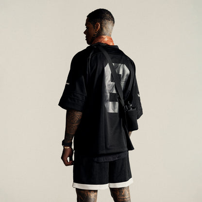 0772. SilverPlus™ Mesh Oversized Jersey - Black | ASRV