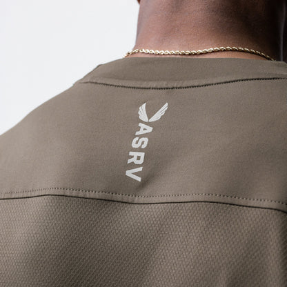 0715. Core Mesh Oversized Tee - Deep Taupe | ASRV