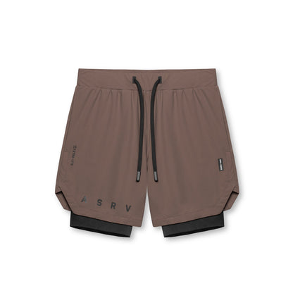 0866. Tetra-Lite® 7" Liner Short - Deep Taupe "ASRV"/Black | ASRV