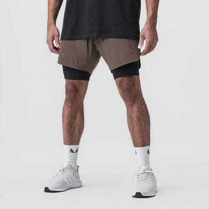 0866. Tetra-Lite® 7" Liner Short - Deep Taupe "ASRV"/Black | ASRV