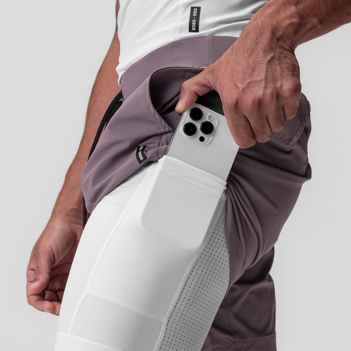 0866. Tetra-Lite® 7" Liner Short - Moonscape "Cyber"/White | ASRV