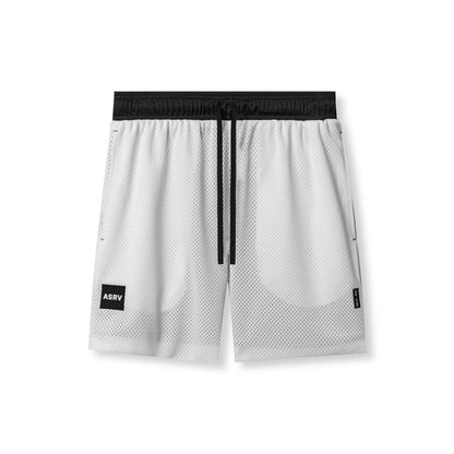0795. SilverPlus™ Mesh Reversible Short - Black/White | ASRV