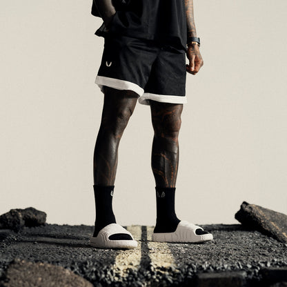 0795. SilverPlus™ Mesh Reversible Short - Black/White | ASRV