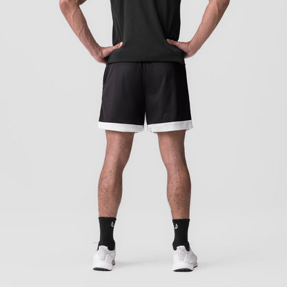 0795. SilverPlus™ Mesh Reversible Short - Black/White | ASRV