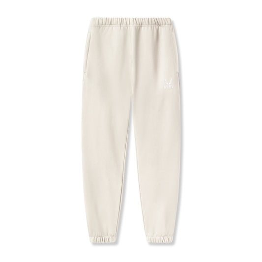 0655. Tech-Terry™ Oversized Sweats - Ivory Cream "Emblem" | ASRV