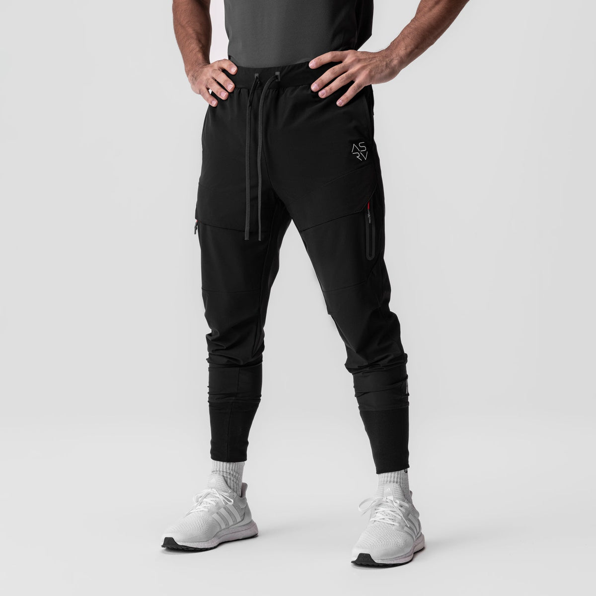 0690. Tetra-Lite® Tech High Rib Jogger - Black "Cyber" | ASRV