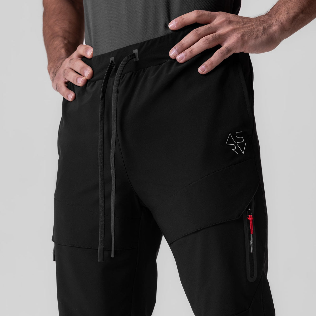 0690. Tetra-Lite® Tech High Rib Jogger - Black "Cyber" | ASRV