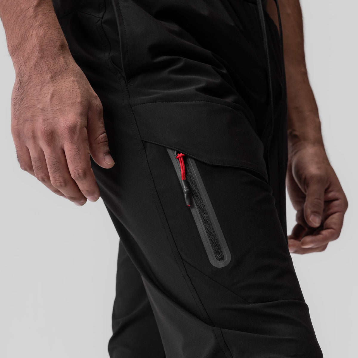 0690. Tetra-Lite® Tech High Rib Jogger - Black "Cyber" | ASRV