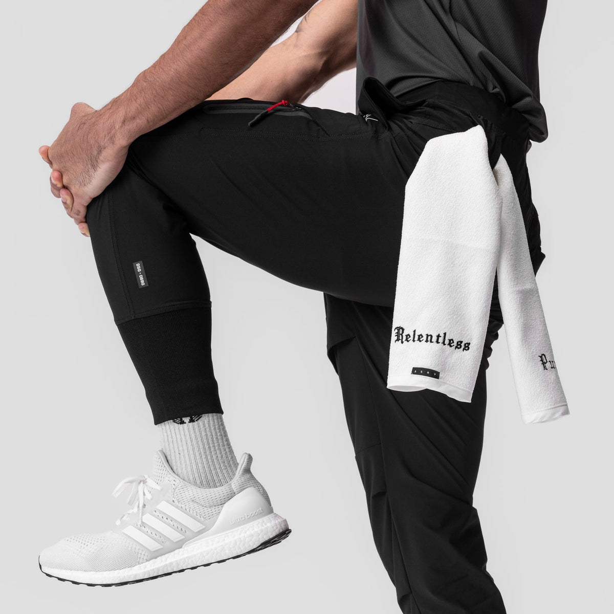 0690. Tetra-Lite® Tech High Rib Jogger - Black "Cyber" | ASRV