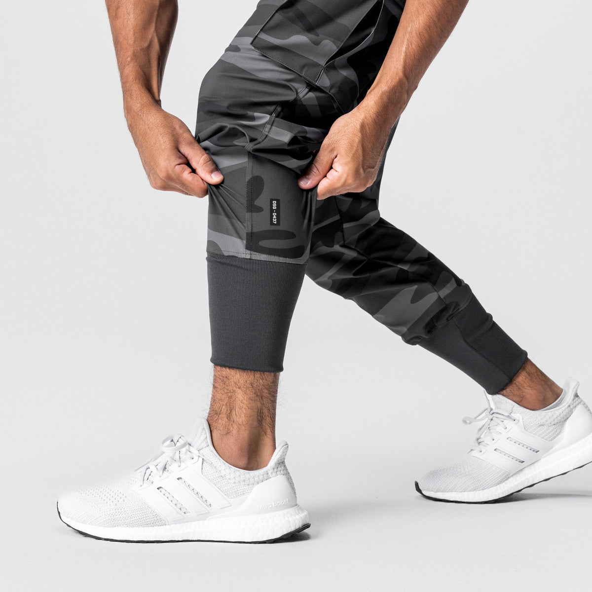 0437. Tetra-Lite® Cargo High Rib Jogger - Black Camo | ASRV