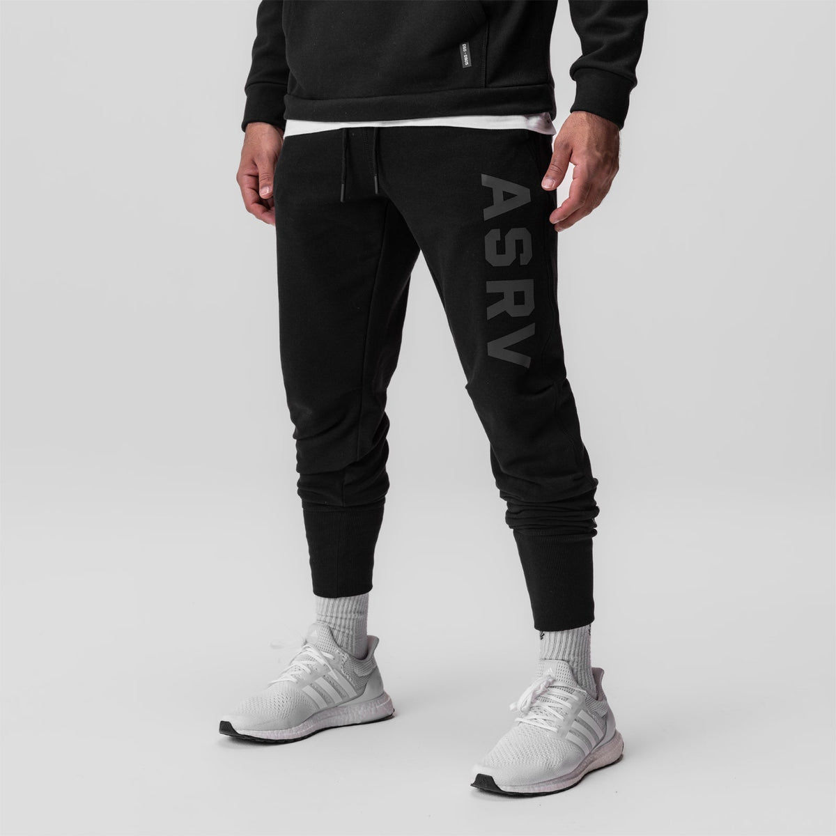 0915. Tech-Terry™ High Rib Jogger - Black "ASRV" | ASRV