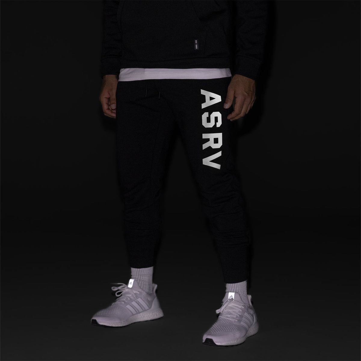 0915. Tech-Terry™ High Rib Jogger - Black "ASRV" | ASRV