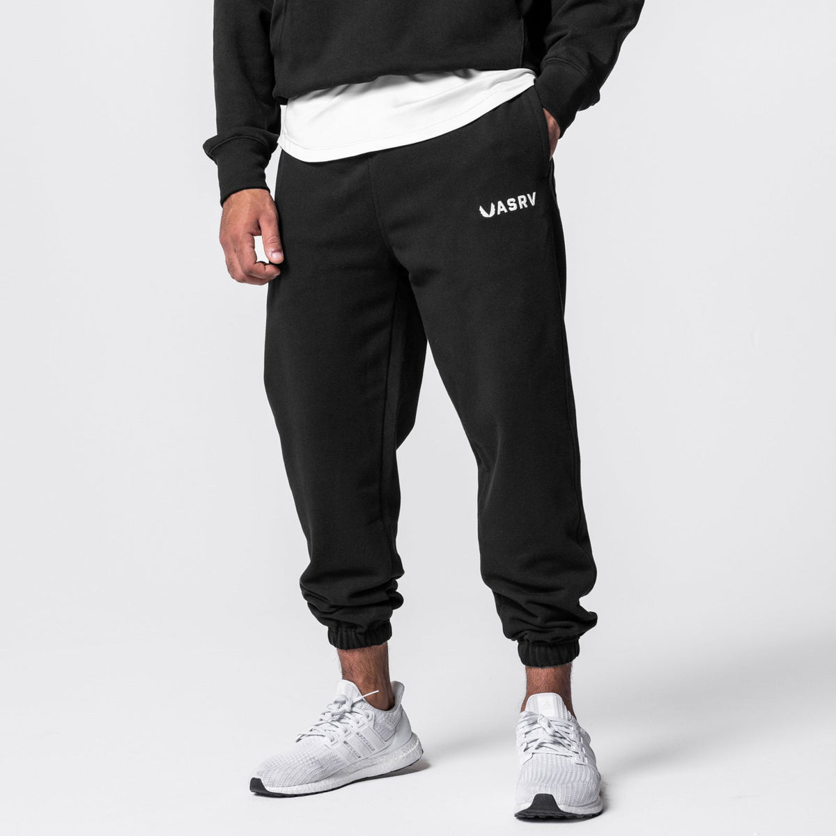 0655. Tech-Terry™ Oversized Sweats - Black | ASRV
