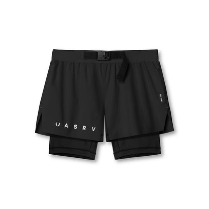 0786. Ripstop 3" Belt Pack Short - Dusk Black/Black | ASRV