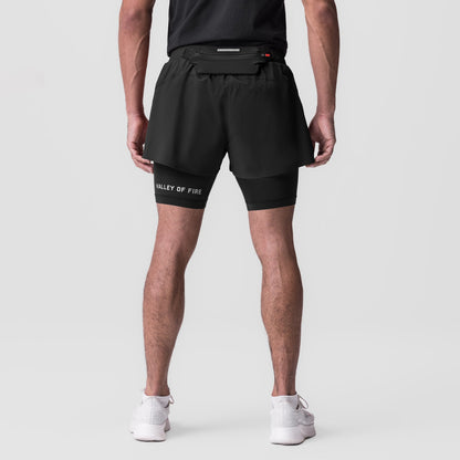 0786. Ripstop 3" Belt Pack Short - Dusk Black/Black | ASRV
