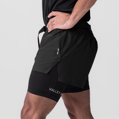 0786. Ripstop 3" Belt Pack Short - Dusk Black/Black | ASRV