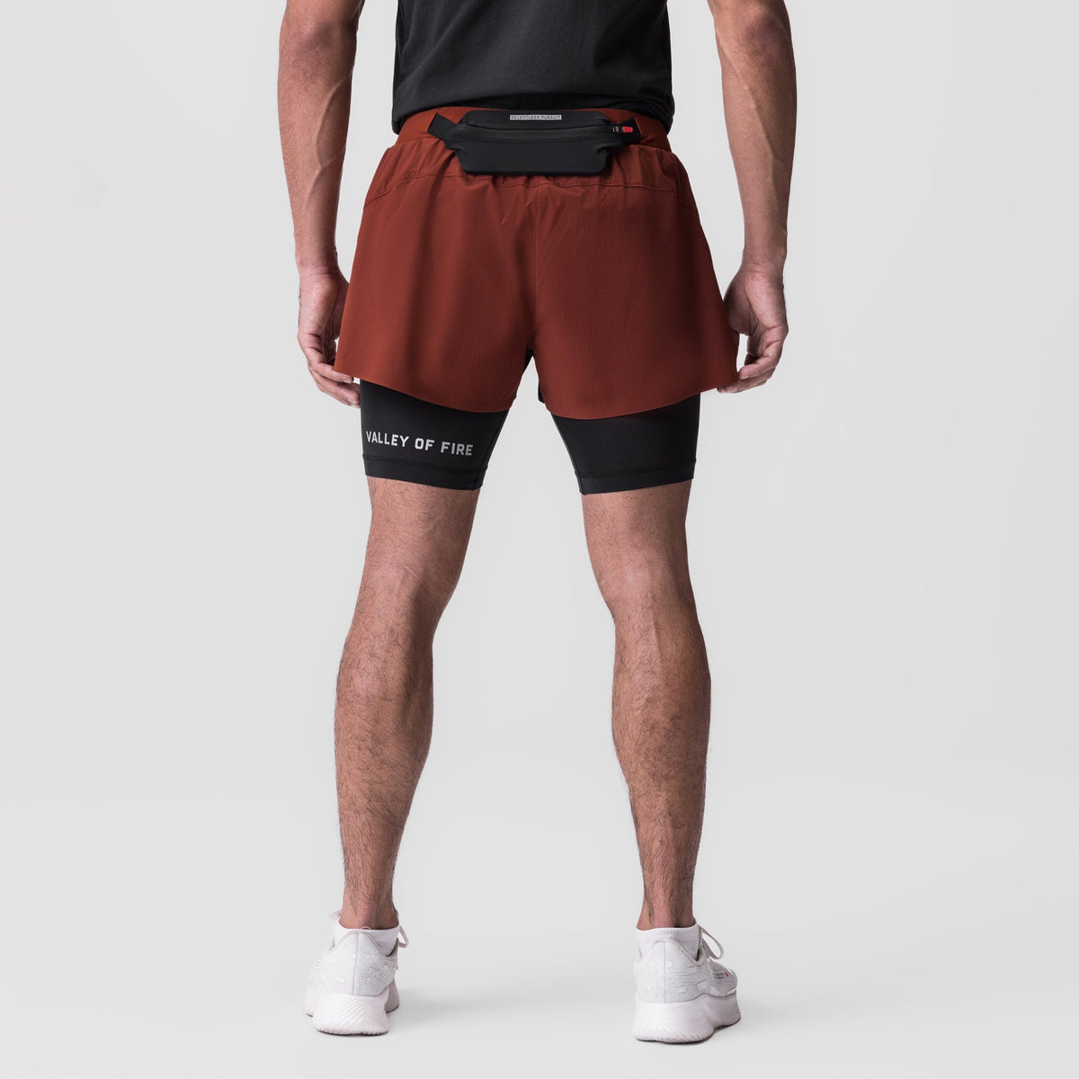 0786. Ripstop 3" Belt Pack Short - Brick/Black | ASRV