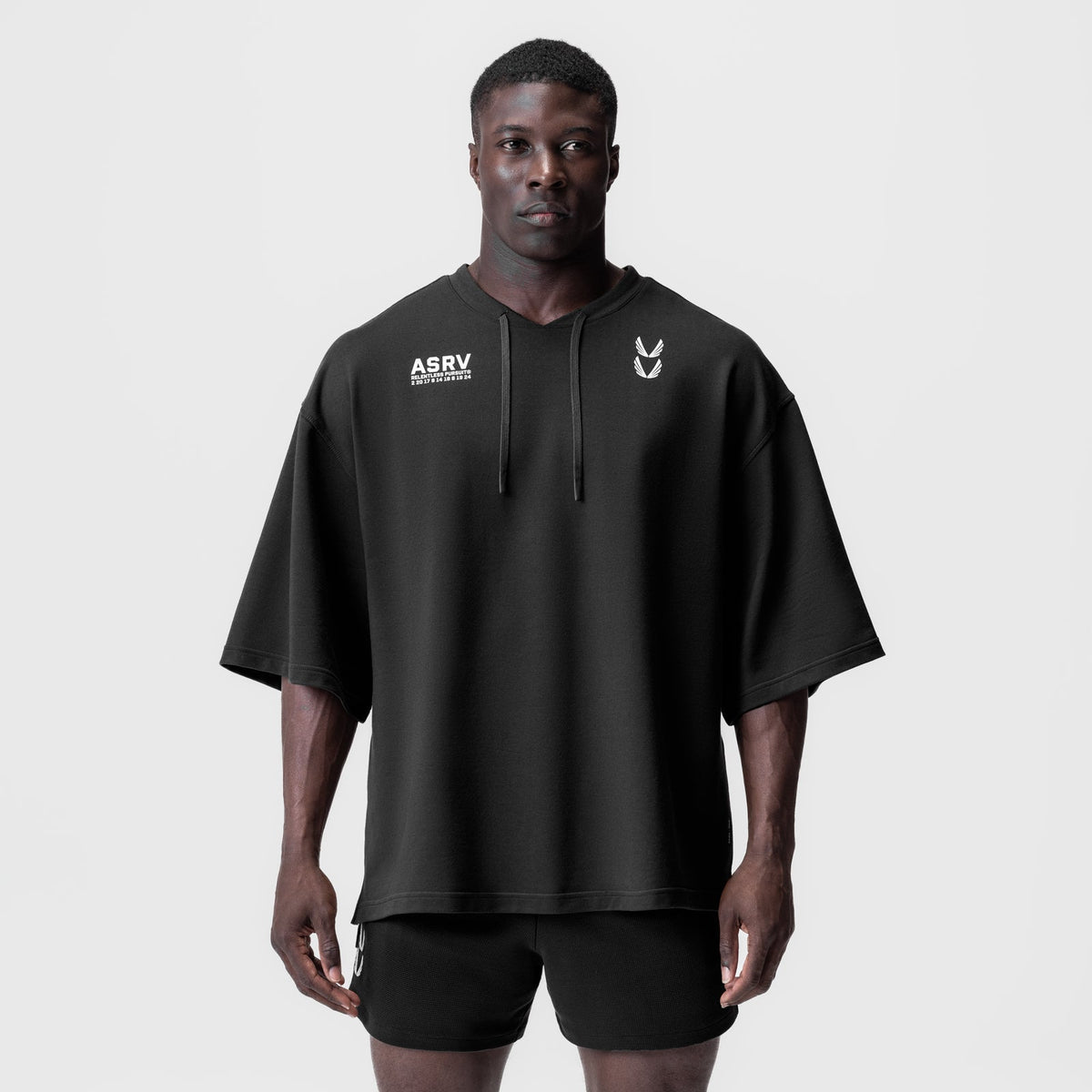 0945. Micro-Terry Warm-Up Tee - Black | ASRV