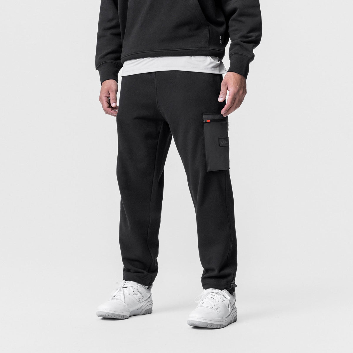 0736. Tech-Terry™ Cinch Cargo Jogger - Black | ASRV