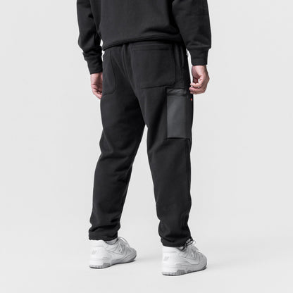 0736. Tech-Terry™ Cinch Cargo Jogger - Black | ASRV