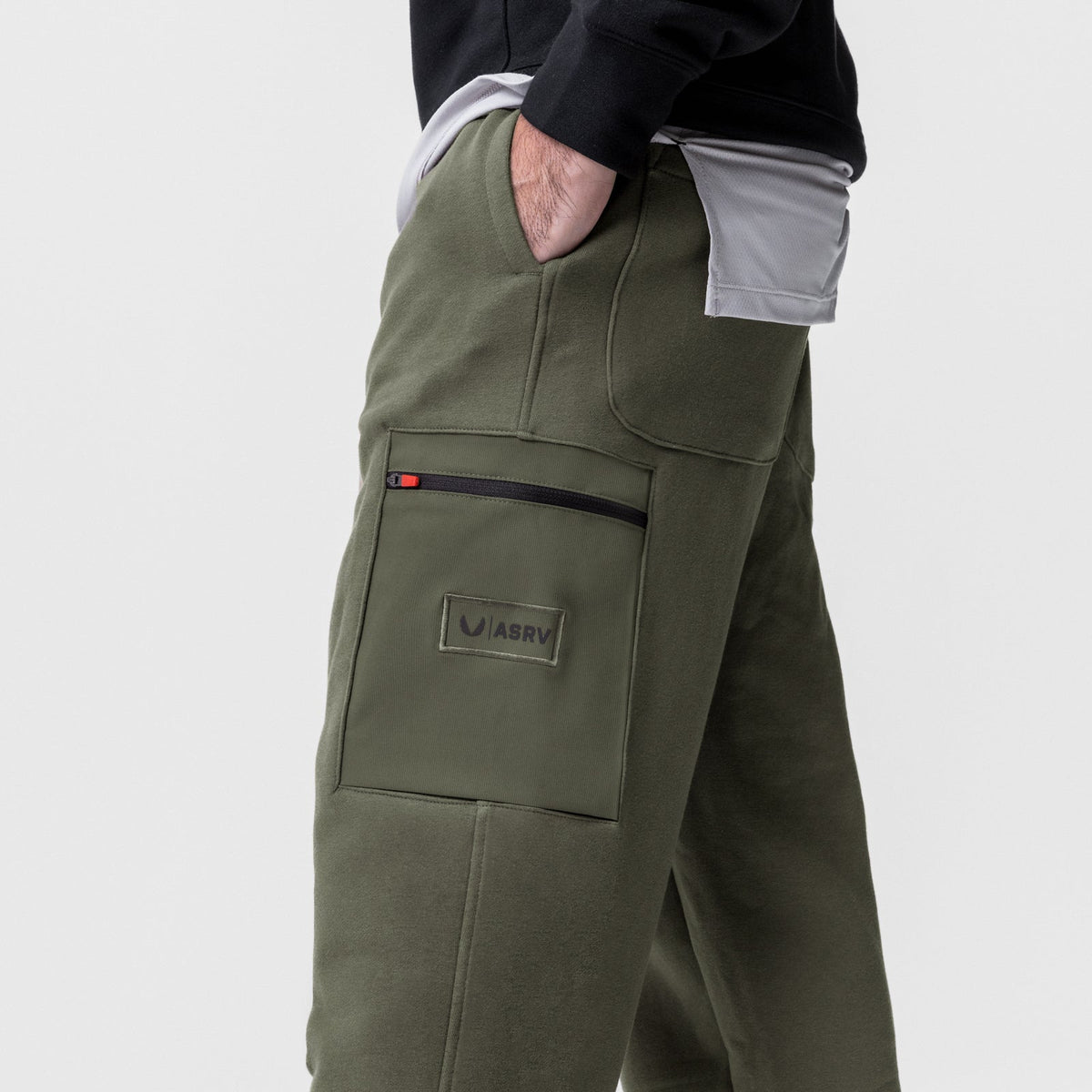 0736. Tech-Terry™ Cinch Cargo Jogger - Olive | ASRV