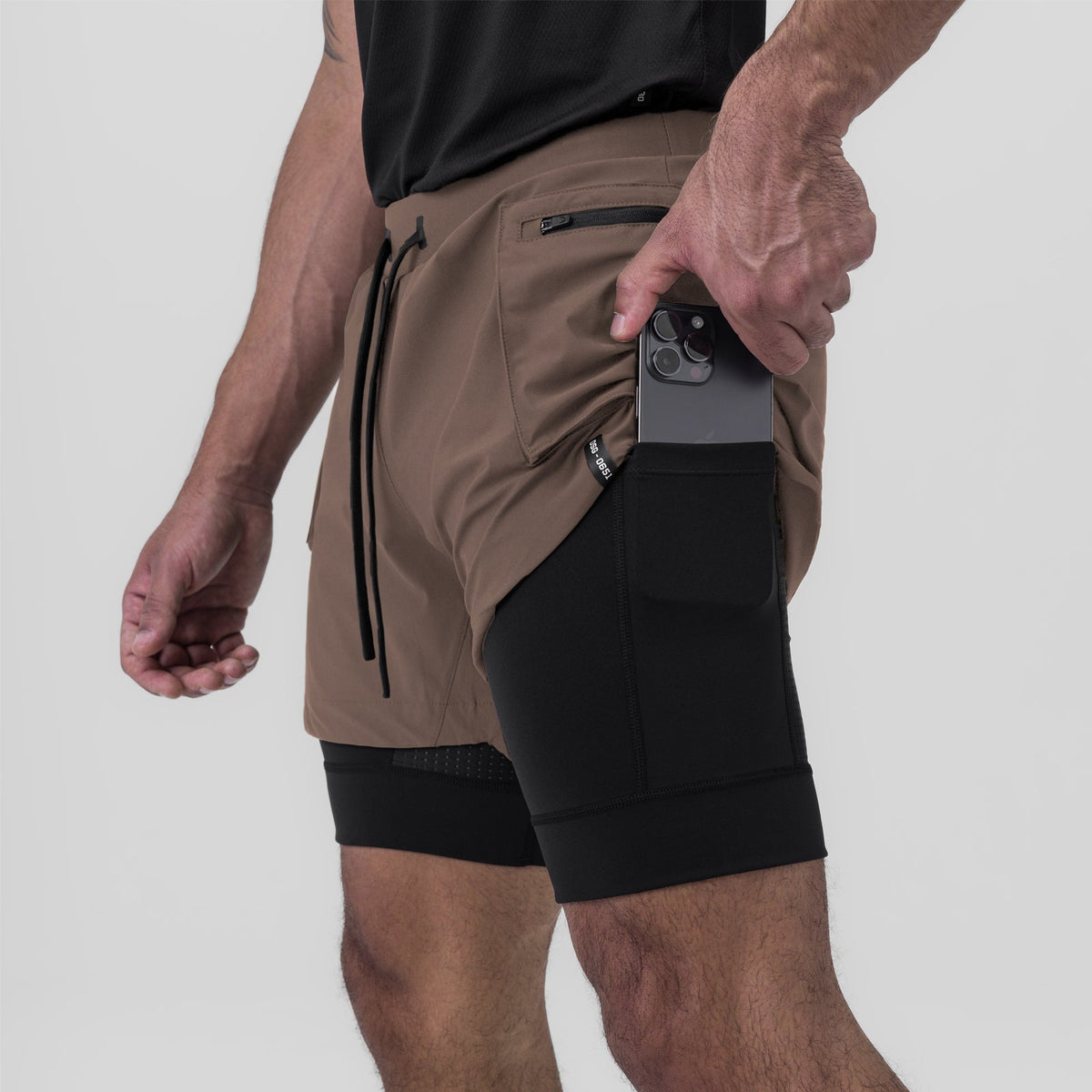 0651. Tetra-Lite® 5" Liner Cargo Short - Deep Taupe | ASRV