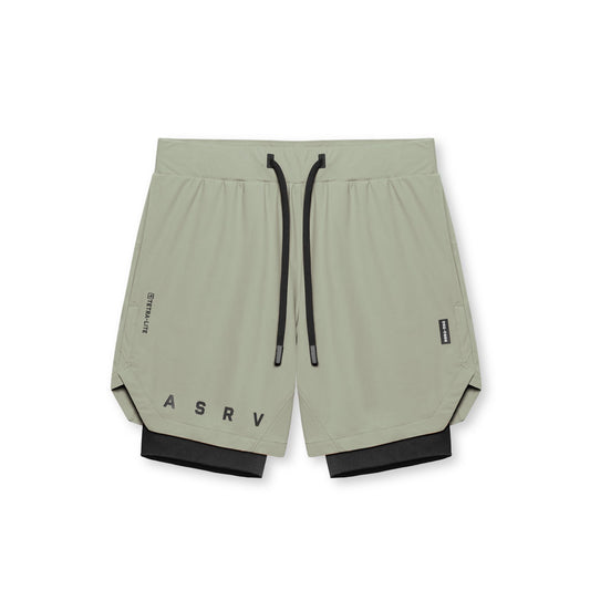 0866. Tetra-Lite® 7" Liner Short - Sage "ASRV"/Black | ASRV