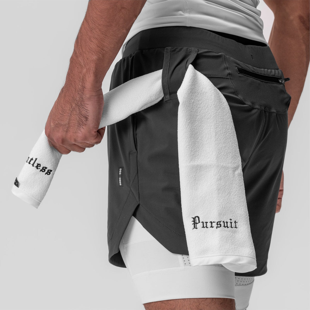 0866. Tetra-Lite® 7" Liner Short - Space Grey "Cyber"/White | ASRV