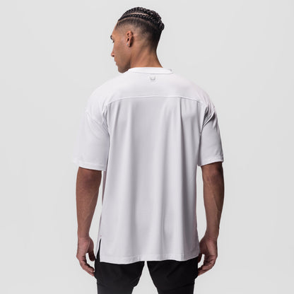 0822. AeroSilver® Oversized Tee - White "Box Logo" | ASRV