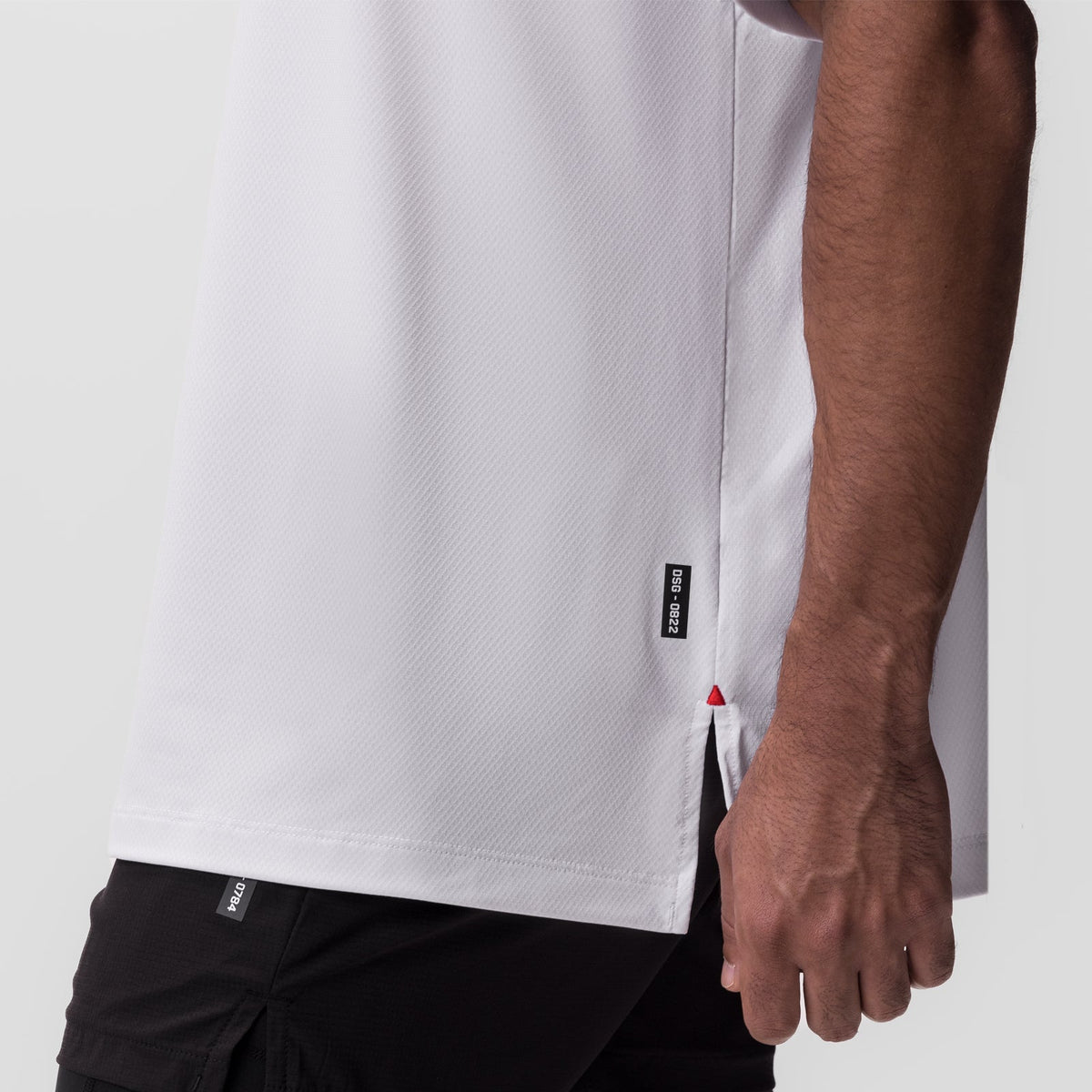 0822. AeroSilver® Oversized Tee - White "Box Logo" | ASRV