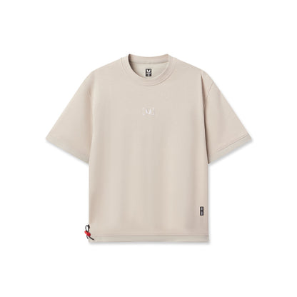 1026. Herringbone Terry Oversized Cinch Tee - Chai | ASRV