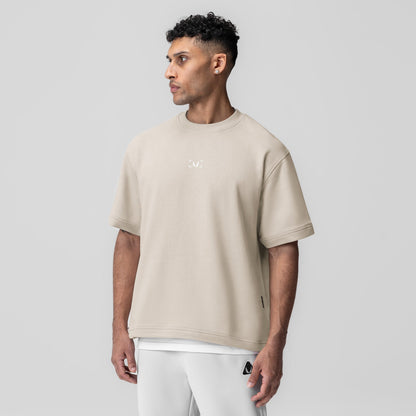 1026. Herringbone Terry Oversized Cinch Tee - Chai | ASRV