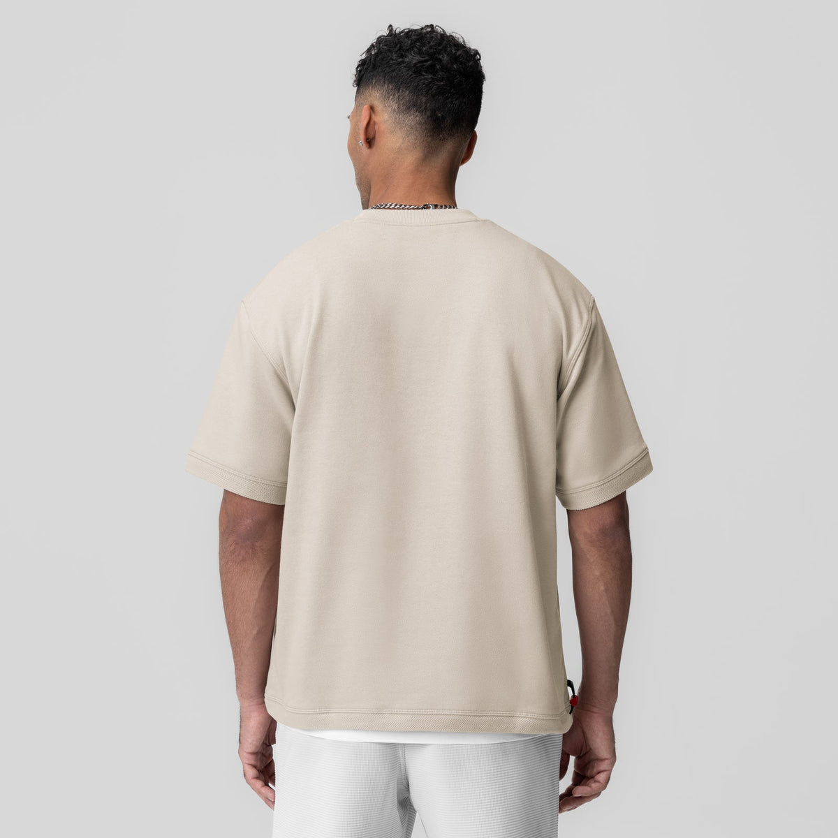 1026. Herringbone Terry Oversized Cinch Tee - Chai | ASRV