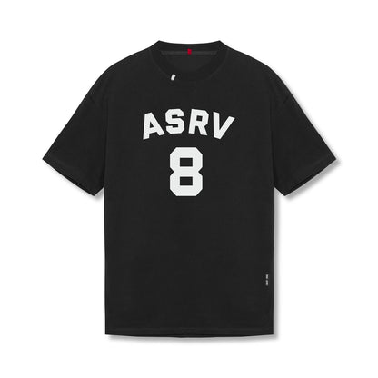 0797. Tech Essential™ Relaxed Tee - Black "ASRV 8" | ASRV
