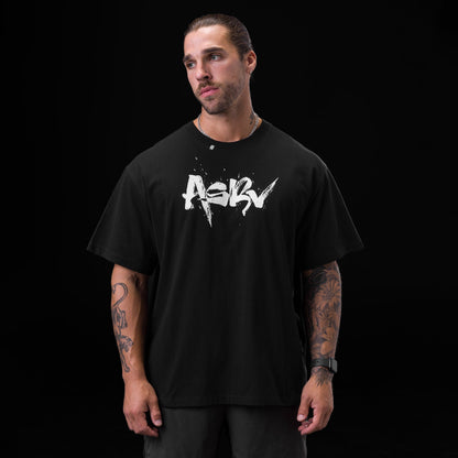 0797. Tech Essential™ Relaxed Tee - Black "Koi" | ASRV