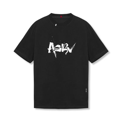 0797. Tech Essential™ Relaxed Tee - Black "Koi" | ASRV