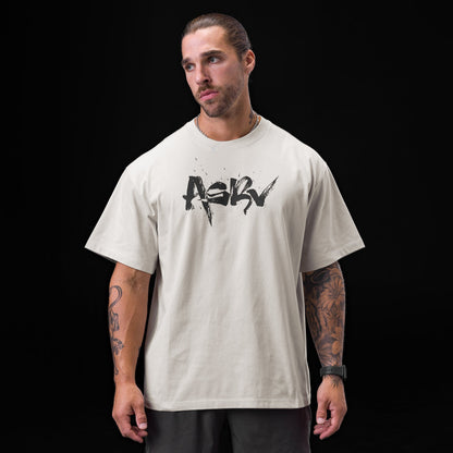 0797. Tech Essential™ Relaxed Tee - Stone "Koi" | ASRV