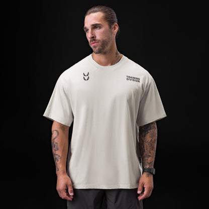 0797. Tech Essential™ Relaxed Tee - Stone "TD" | ASRV