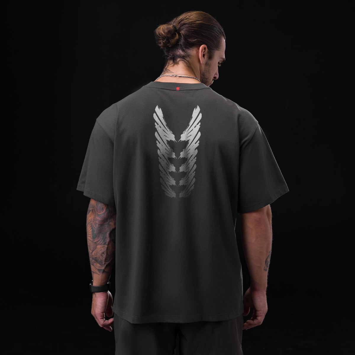 0797. Tech Essential™ Relaxed Tee - Space Grey "Brush Stroke" | ASRV