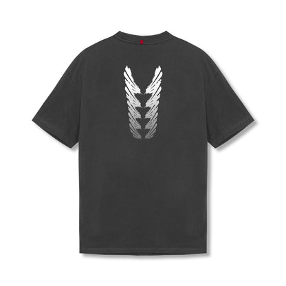 0797. Tech Essential™ Relaxed Tee - Space Grey "Brush Stroke" | ASRV