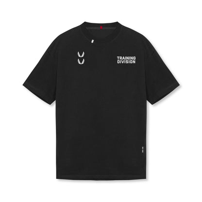 0797. Tech Essential™ Relaxed Tee - Black "TD" | ASRV