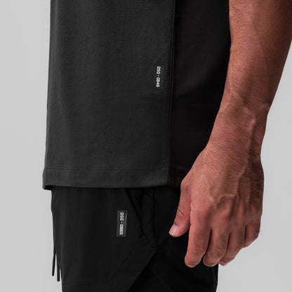 0846. CottonPlus™ Standard Mesh Back Tee - Black | ASRV
