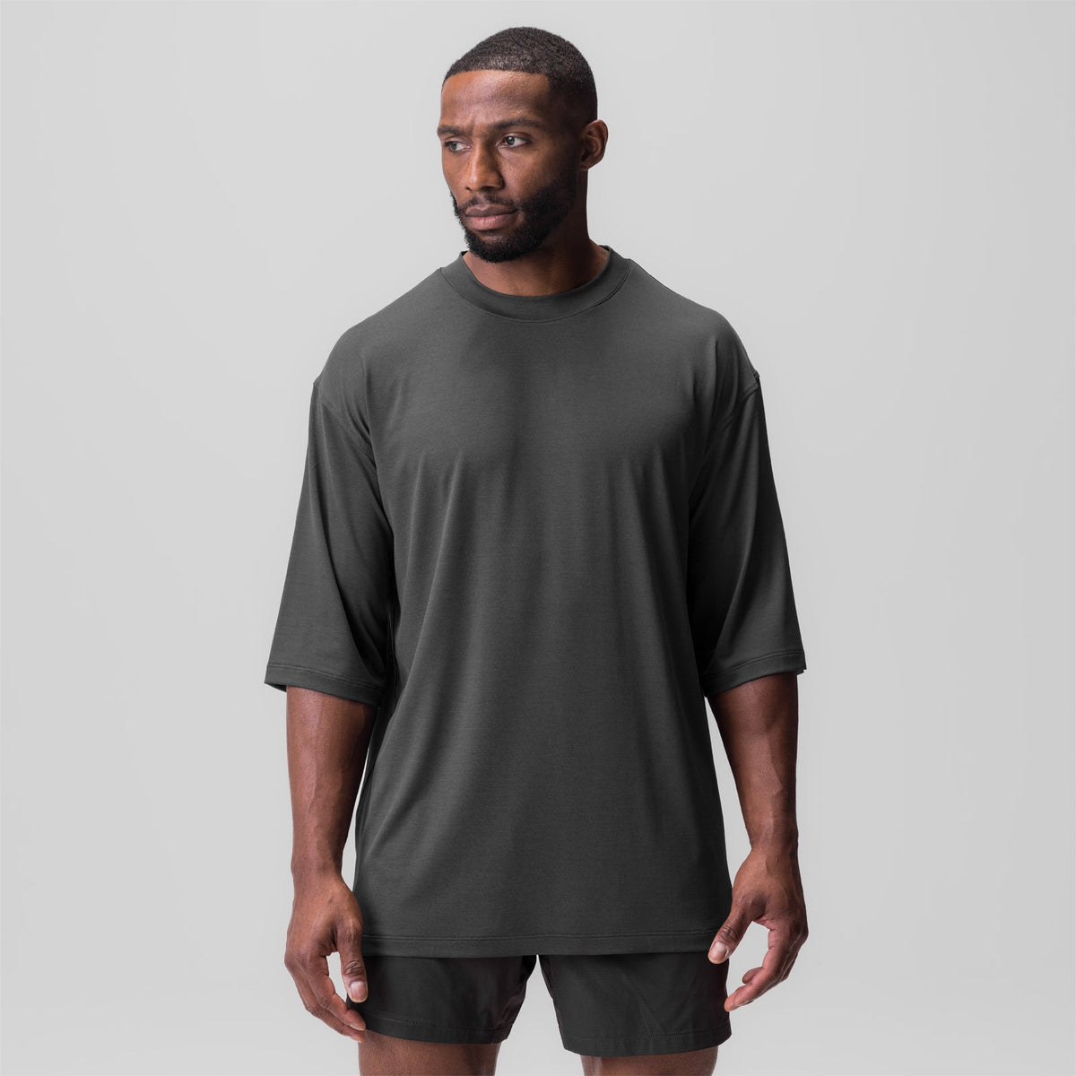 0841. 3D-Lite® 2.0 3/4-Sleeve Oversized Tee - Space Grey "OTWR" | ASRV