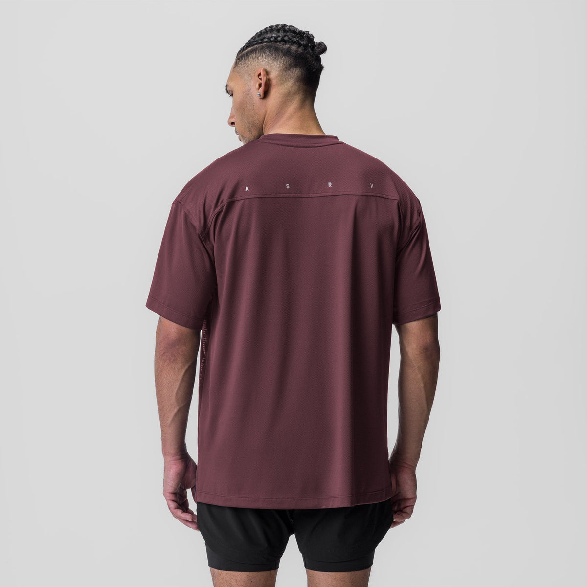 0822. AeroSilver® Oversized Tee - Plum | ASRV