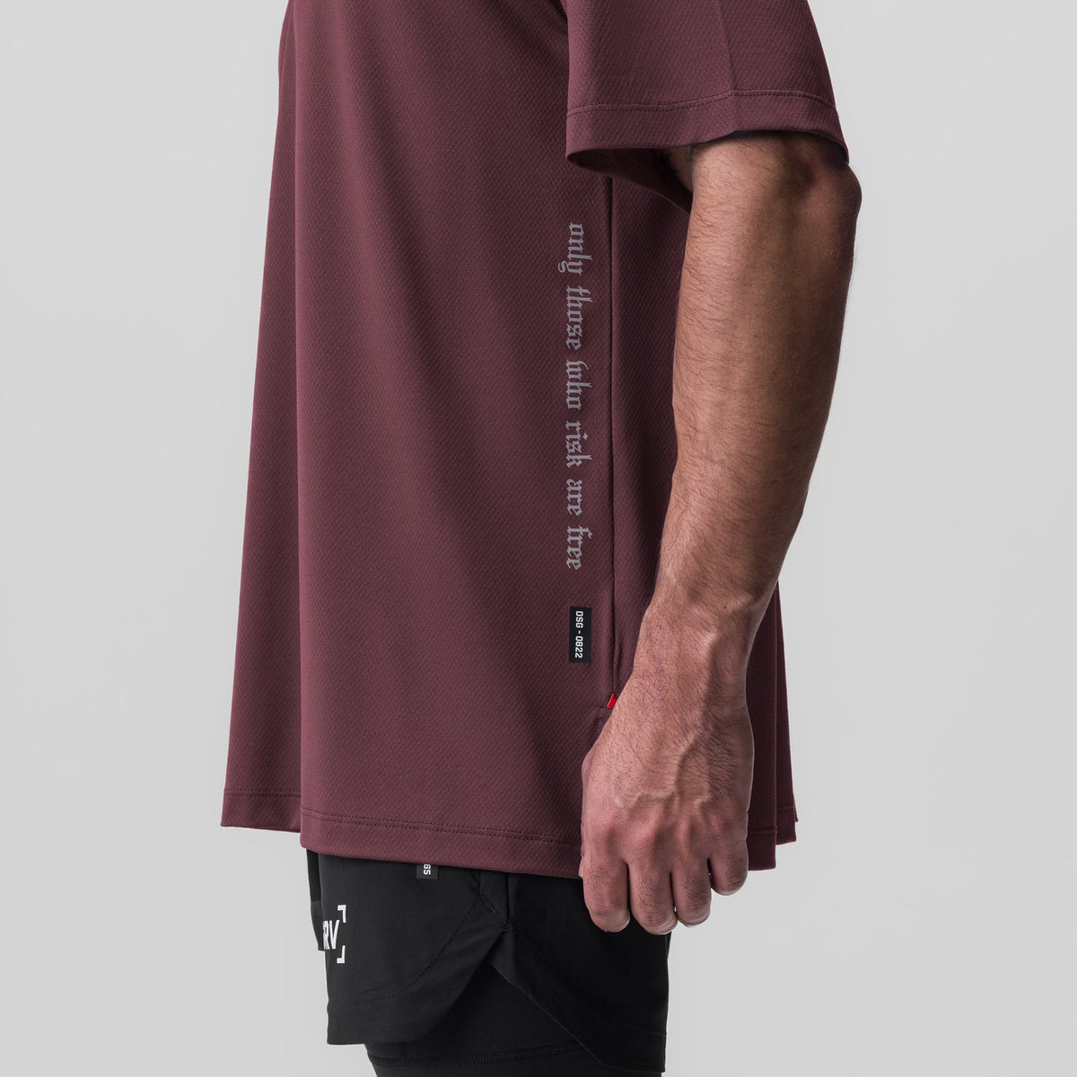 0822. AeroSilver® Oversized Tee - Plum | ASRV